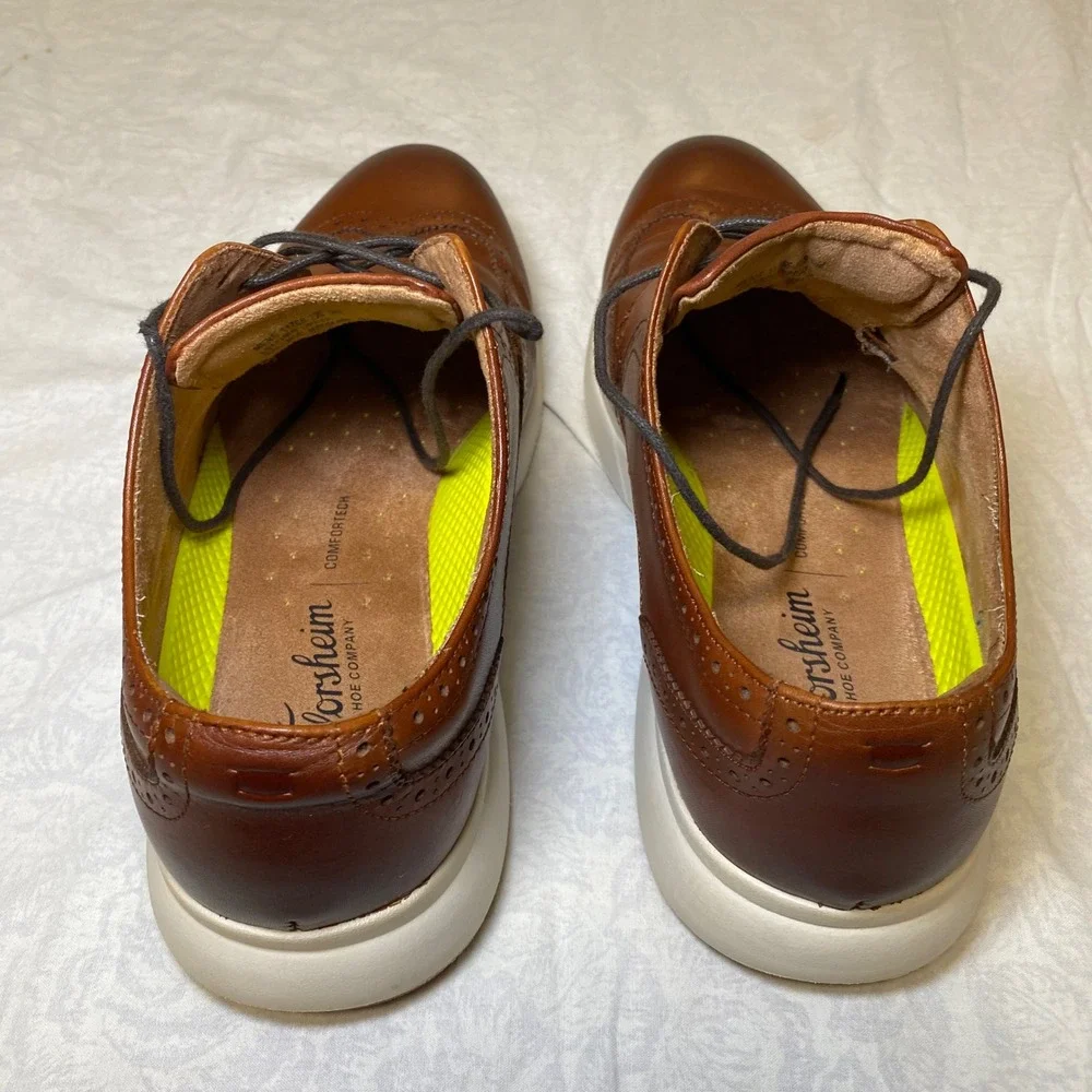 Florsheim Comfortech Men's Wingtip Oxford Shoes Brown Leather Size 9M 11768